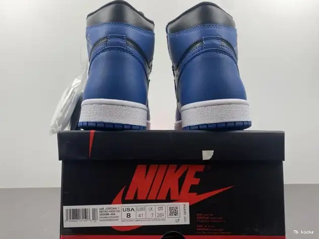 Cheap TBK Marina Jordan 1 High Blue' Air 555088-404 OG Retro 'Dark 0429